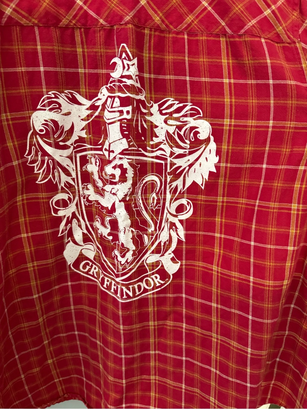 Harry Potter x Hot Topic Gryffindor flannel size 4x - Picture 4 of 5